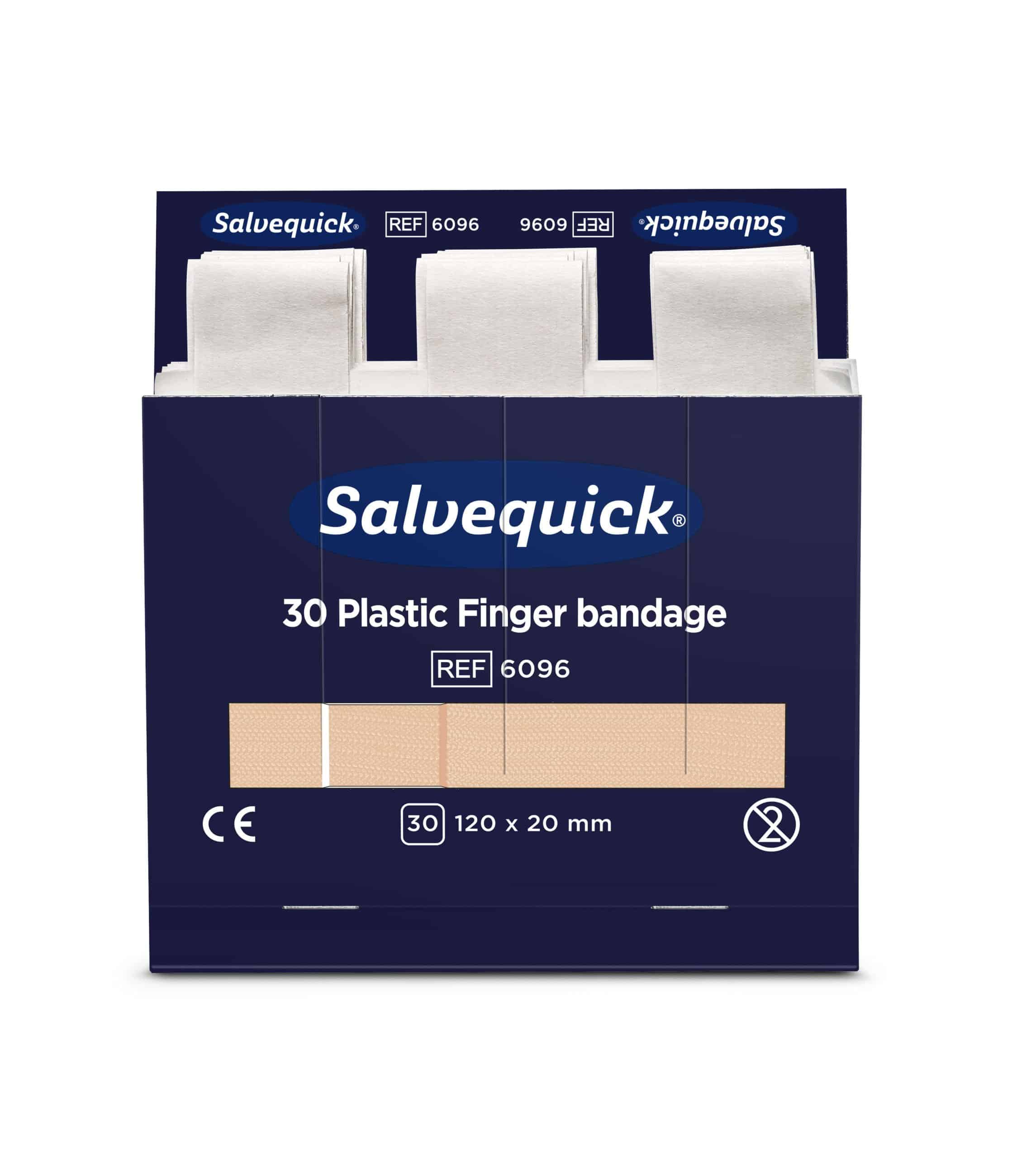 Pitkä Salvequick muovilaastari 6 x 30 kpl