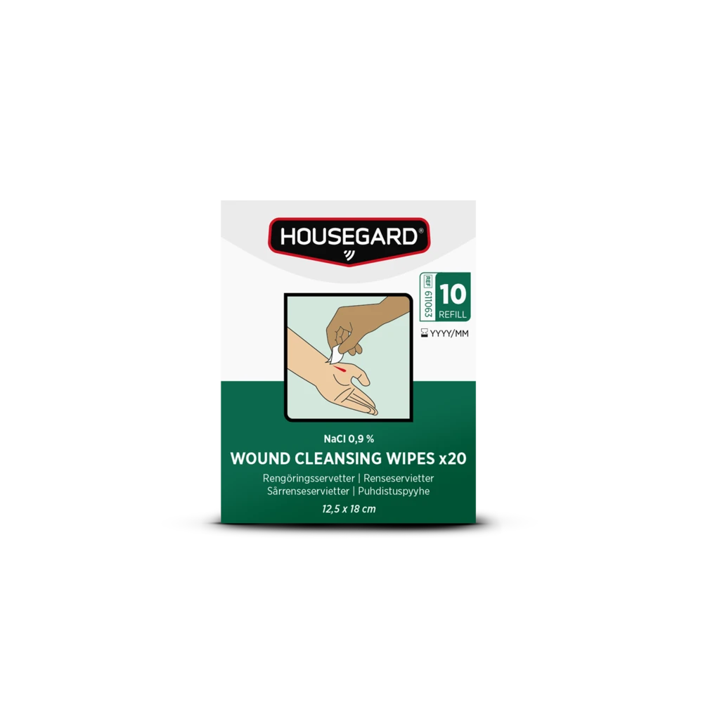 Housegard Haavapuhdistuspyyhkeet NaCl 0,9% (20 kpl