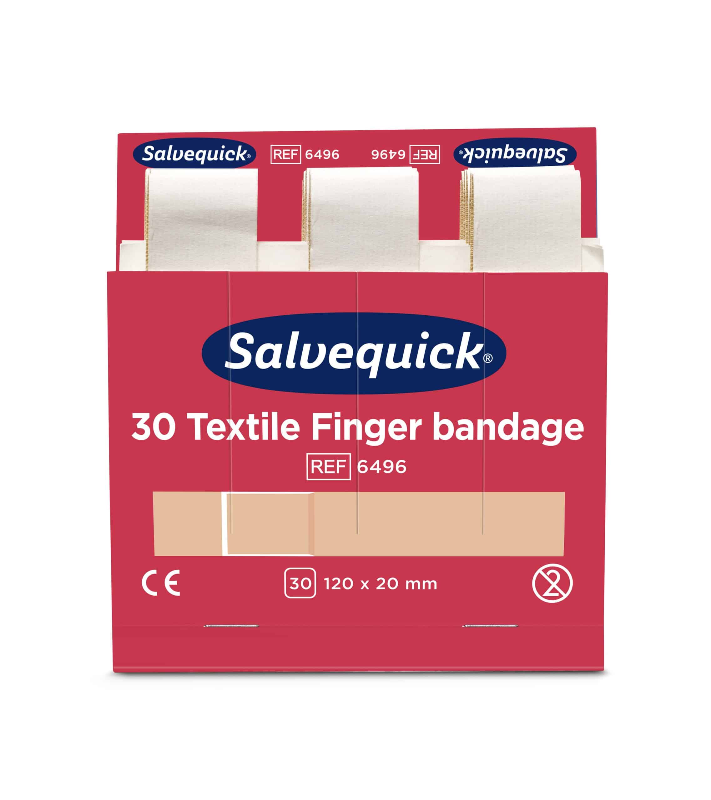 Pitkä Salvequick kangaslaastari 6 x 30 kpl